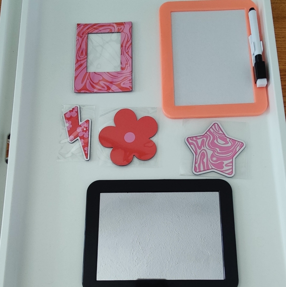 Locker Mirror, Dry erase board, & magnet Set